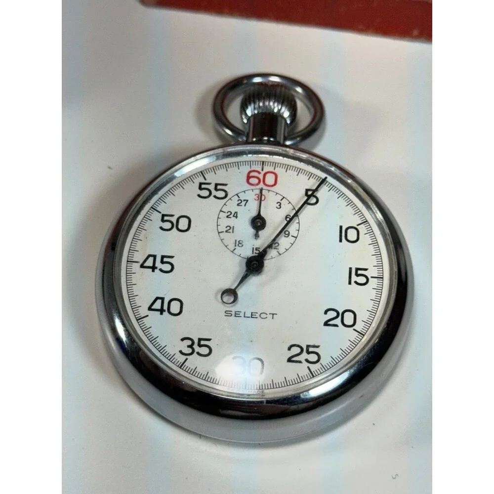 Vintage Nice Select Stopwatch 1/5 Swiss Made Tested Working - Picture 4 of 5